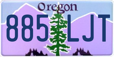 OR license plate 885LJT