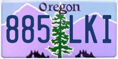 OR license plate 885LKI