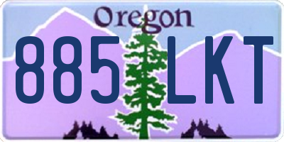 OR license plate 885LKT