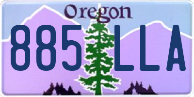 OR license plate 885LLA
