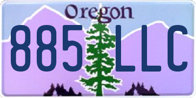 OR license plate 885LLC