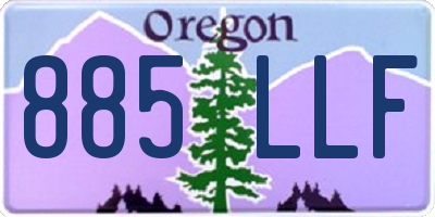 OR license plate 885LLF
