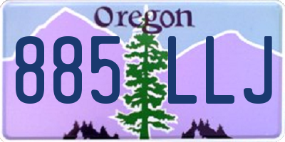OR license plate 885LLJ