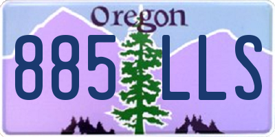 OR license plate 885LLS