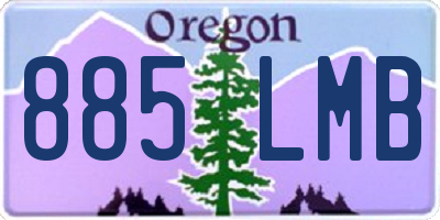 OR license plate 885LMB