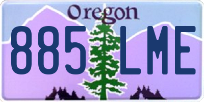 OR license plate 885LME