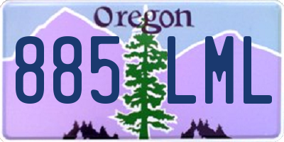 OR license plate 885LML