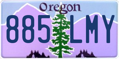 OR license plate 885LMY