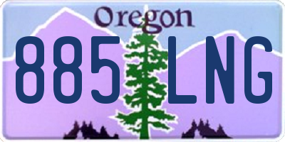 OR license plate 885LNG