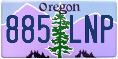 OR license plate 885LNP