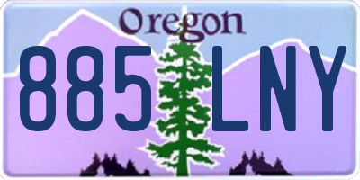 OR license plate 885LNY