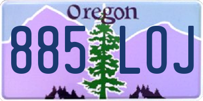 OR license plate 885LOJ