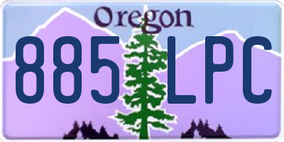 OR license plate 885LPC