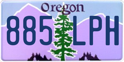 OR license plate 885LPH