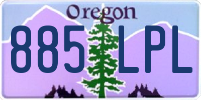 OR license plate 885LPL