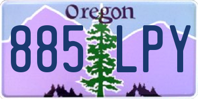 OR license plate 885LPY