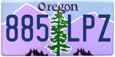 OR license plate 885LPZ