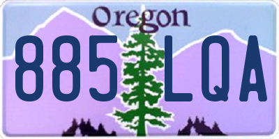 OR license plate 885LQA