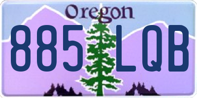 OR license plate 885LQB
