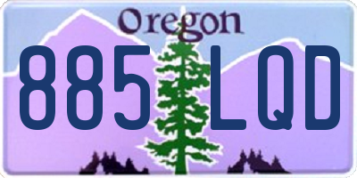 OR license plate 885LQD