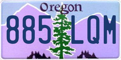 OR license plate 885LQM