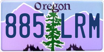 OR license plate 885LRM