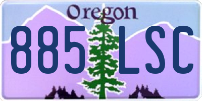 OR license plate 885LSC