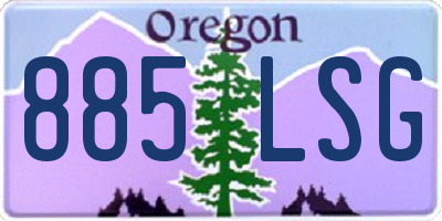 OR license plate 885LSG