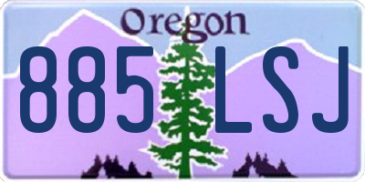 OR license plate 885LSJ