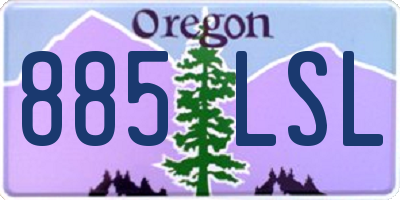 OR license plate 885LSL