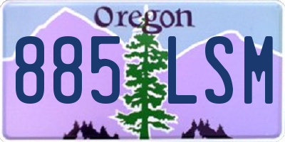 OR license plate 885LSM