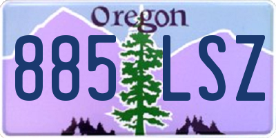 OR license plate 885LSZ