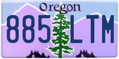 OR license plate 885LTM