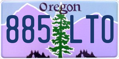 OR license plate 885LTO