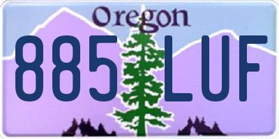OR license plate 885LUF