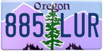 OR license plate 885LUR