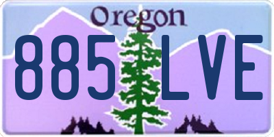 OR license plate 885LVE