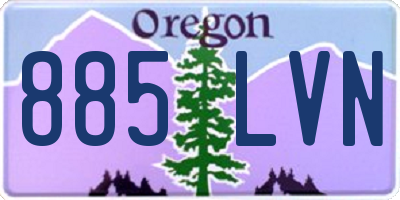 OR license plate 885LVN