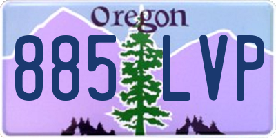 OR license plate 885LVP