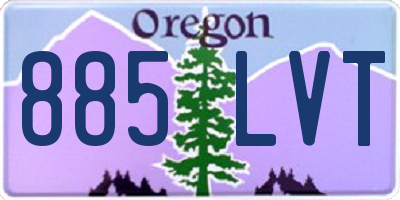 OR license plate 885LVT