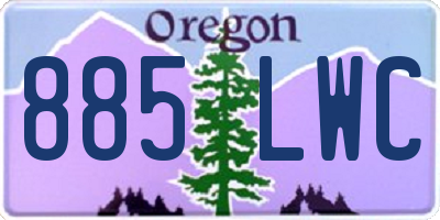 OR license plate 885LWC
