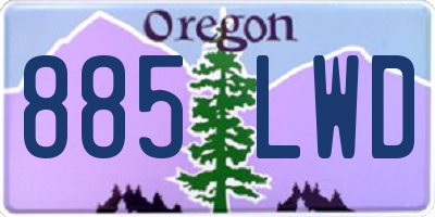 OR license plate 885LWD