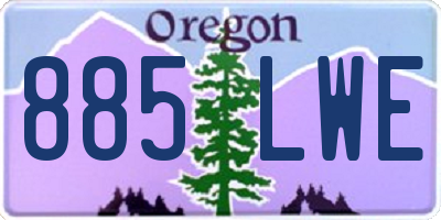 OR license plate 885LWE