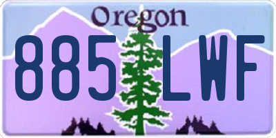 OR license plate 885LWF