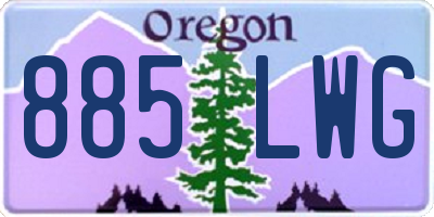 OR license plate 885LWG