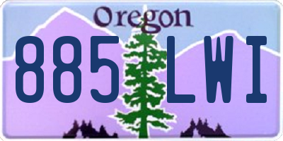OR license plate 885LWI