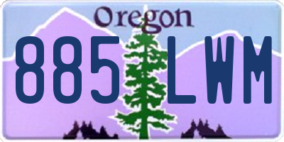 OR license plate 885LWM