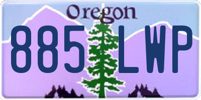 OR license plate 885LWP