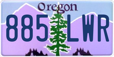 OR license plate 885LWR