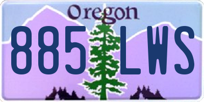 OR license plate 885LWS